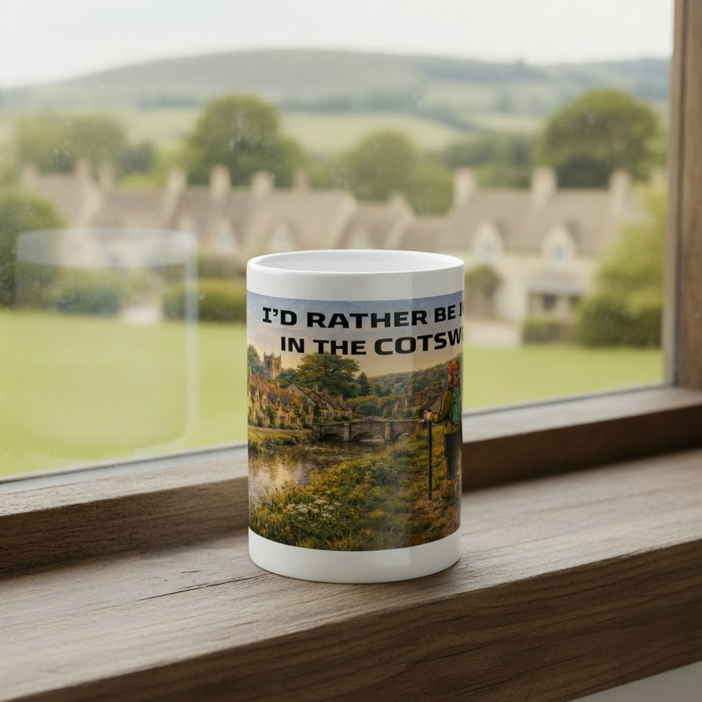 Ceramic Mug 15oz – I'd Rather Be in the Cotswolds for Her | Hiking Gift
