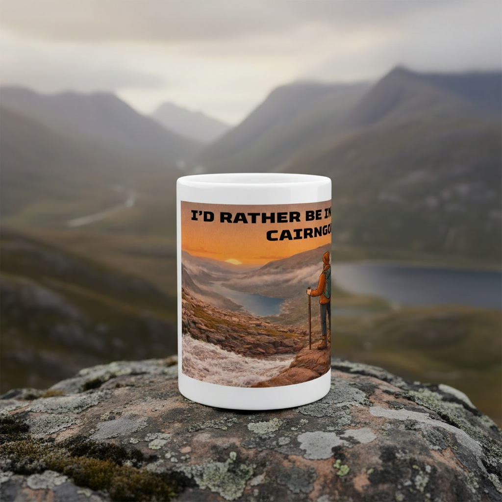 Ceramic Mug 15oz – I'd Rather Be in the Cairngorms for Him | Hiking Gift