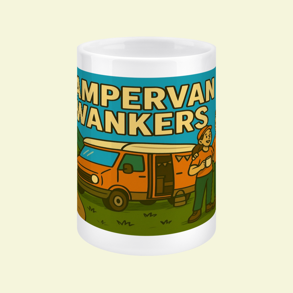 Ceramic Mug 15oz – Campervan Wankers Couple | Funny Camping Gift