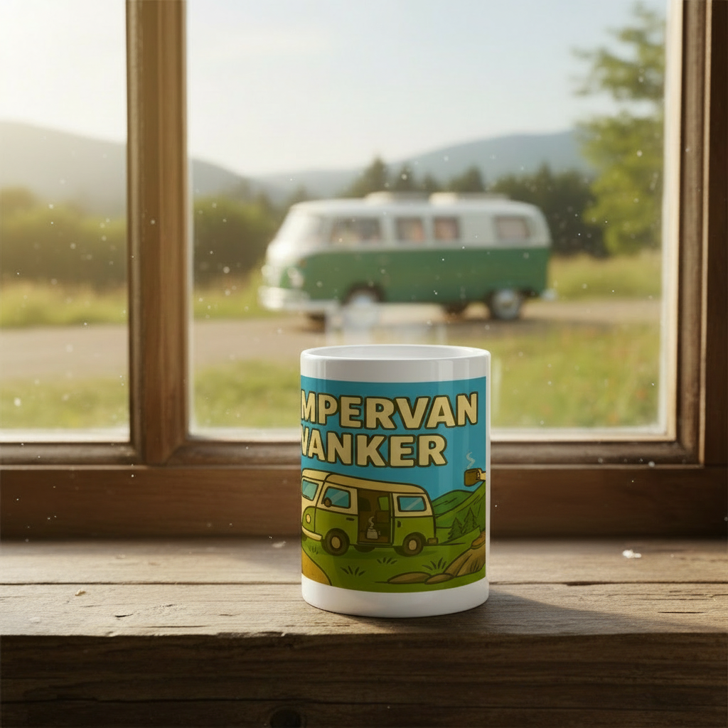 Ceramic Mug 15oz – Campervan Wanker for Her | Funny Camping Gift