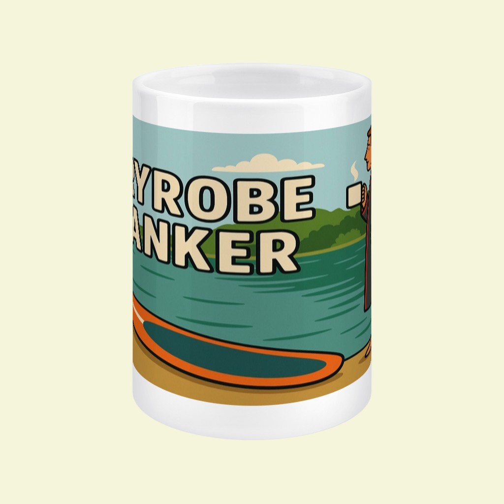 Ceramic Mug 15oz – Dryrobe Wanker for Him | Funny Outdoor Swim Gift