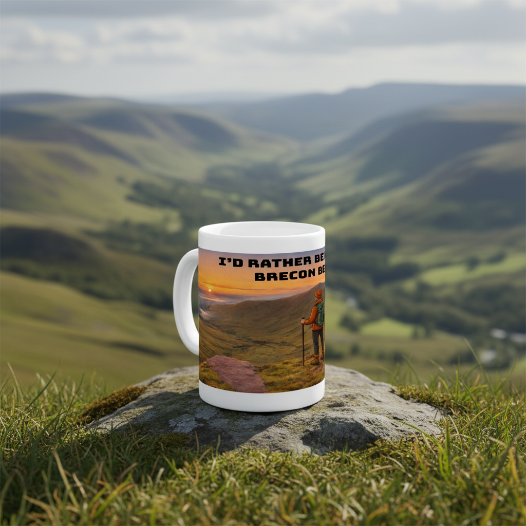 Ceramic Mug 15oz – I'd Rather Be in the Brecon Beacons for Him | Hiking Gift