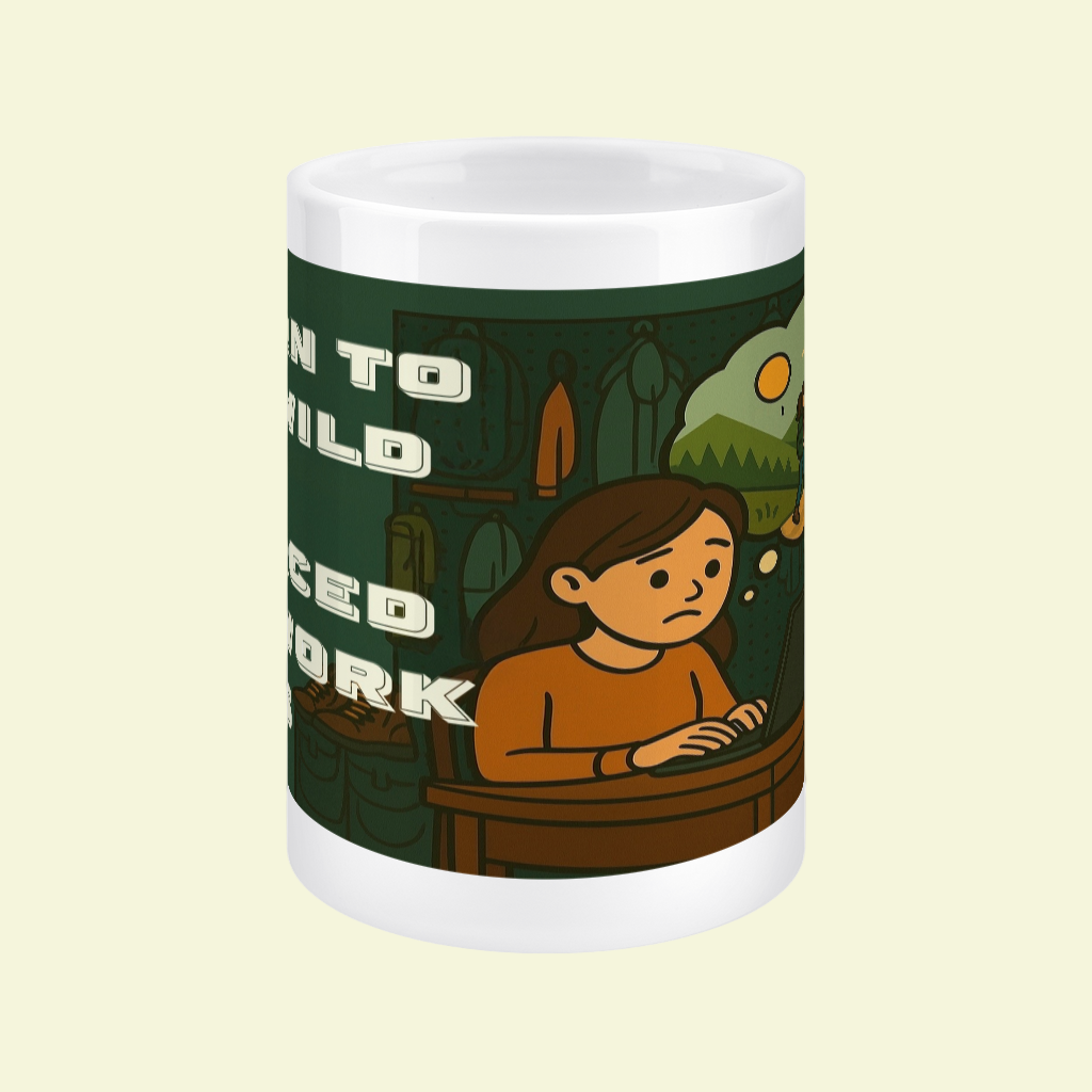 Ceramic Mug 15oz – Born to Be Wild for Her | Funny Work & Outdoor Gift