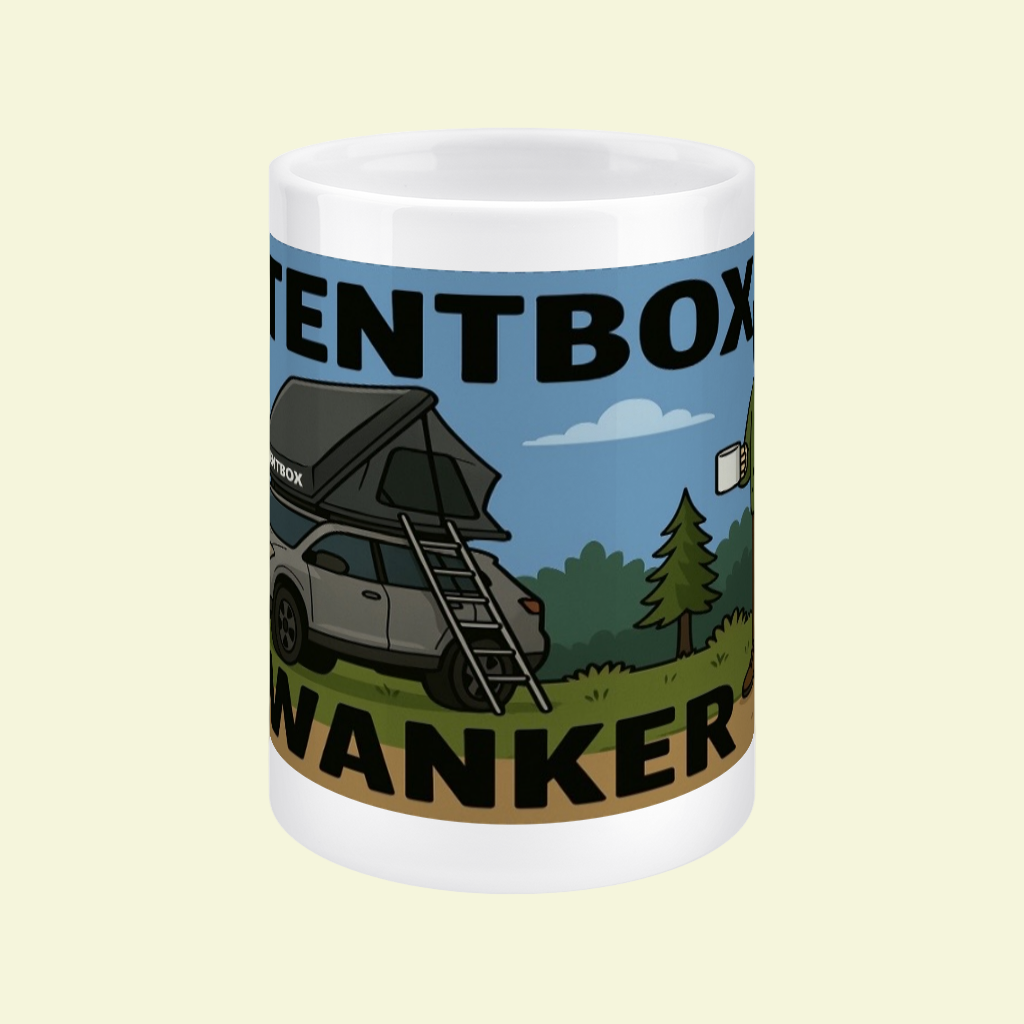Ceramic Mug 15oz – Tentbox Wanker for Him | Funny Camping Gift