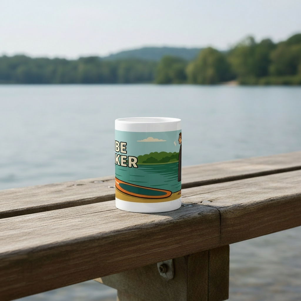 Ceramic Mug 15oz – Dryrobe Wanker for Him | Funny Outdoor Swim Gift