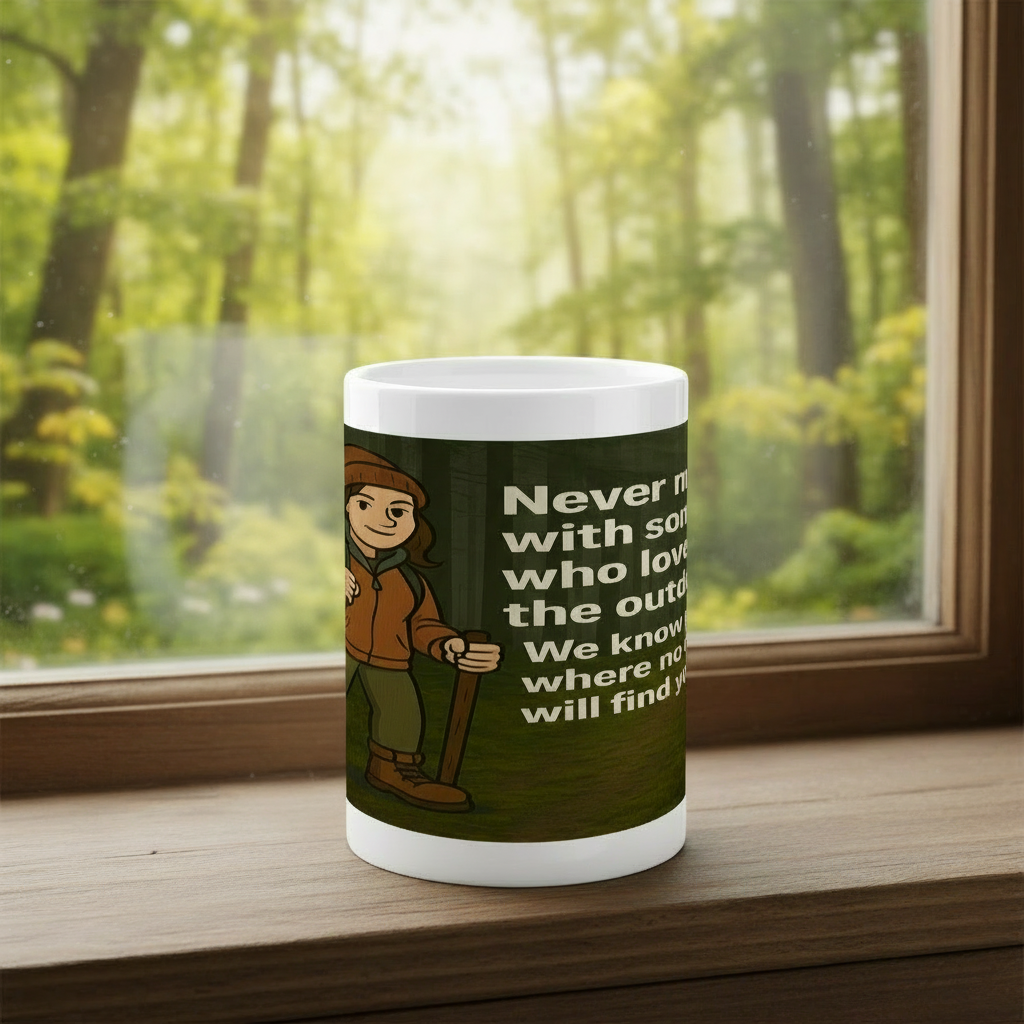 Ceramic Mug 15oz – Never Mess With Outdoors Lover for Her | Gift