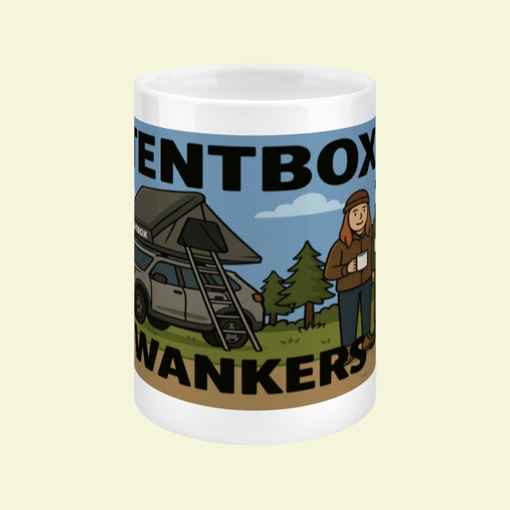 Tentbox Wankers Mug – Funny Camping Gift for Couples | 15oz Ceramic Mug