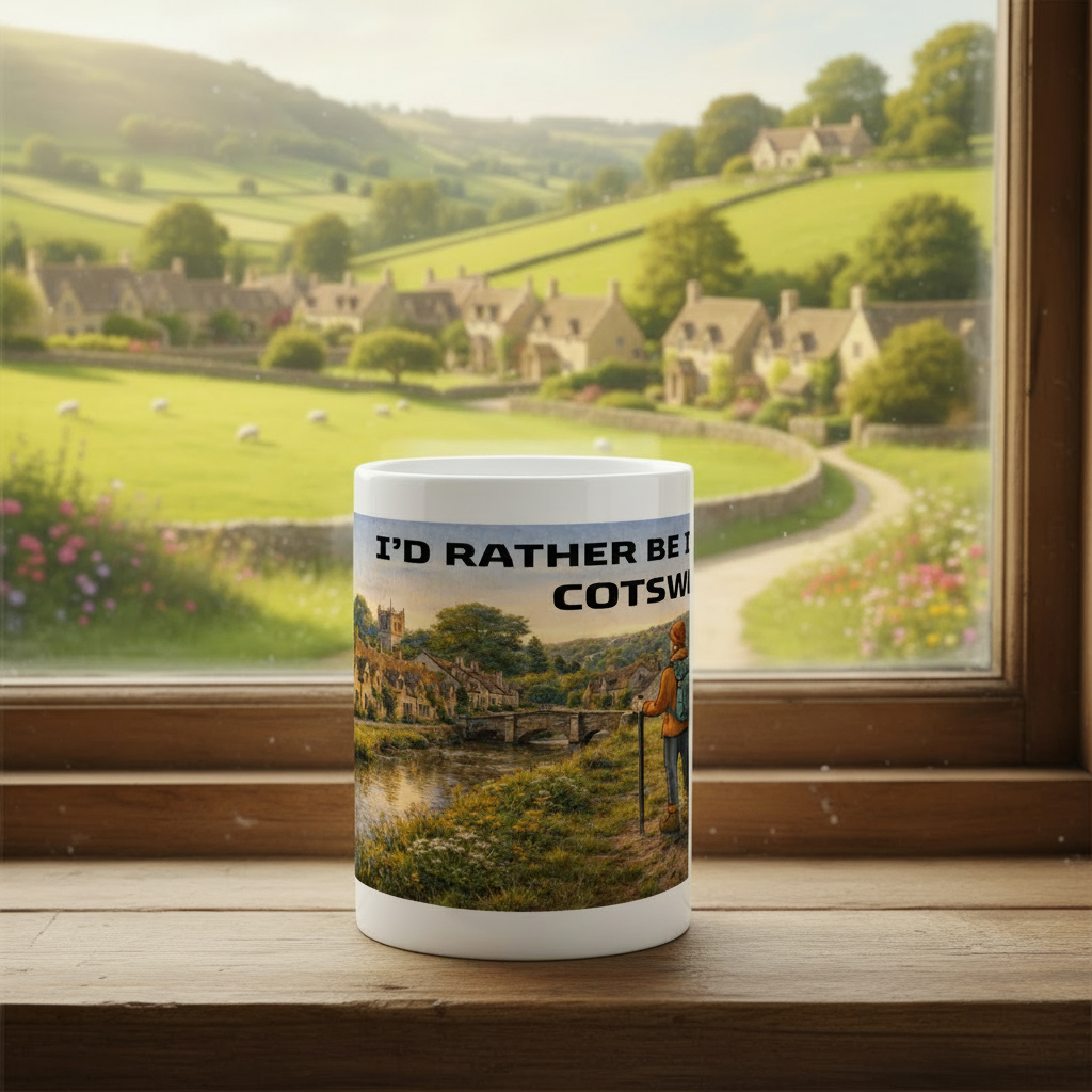 Ceramic Mug 15oz – I'd Rather Be in the Cotswolds for Him | Hiking Gift
