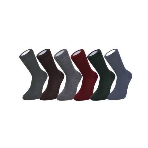 Six pairs of Duchy Everyday Merino Socks in classic dark colors, British-made luxury outdoor gift set