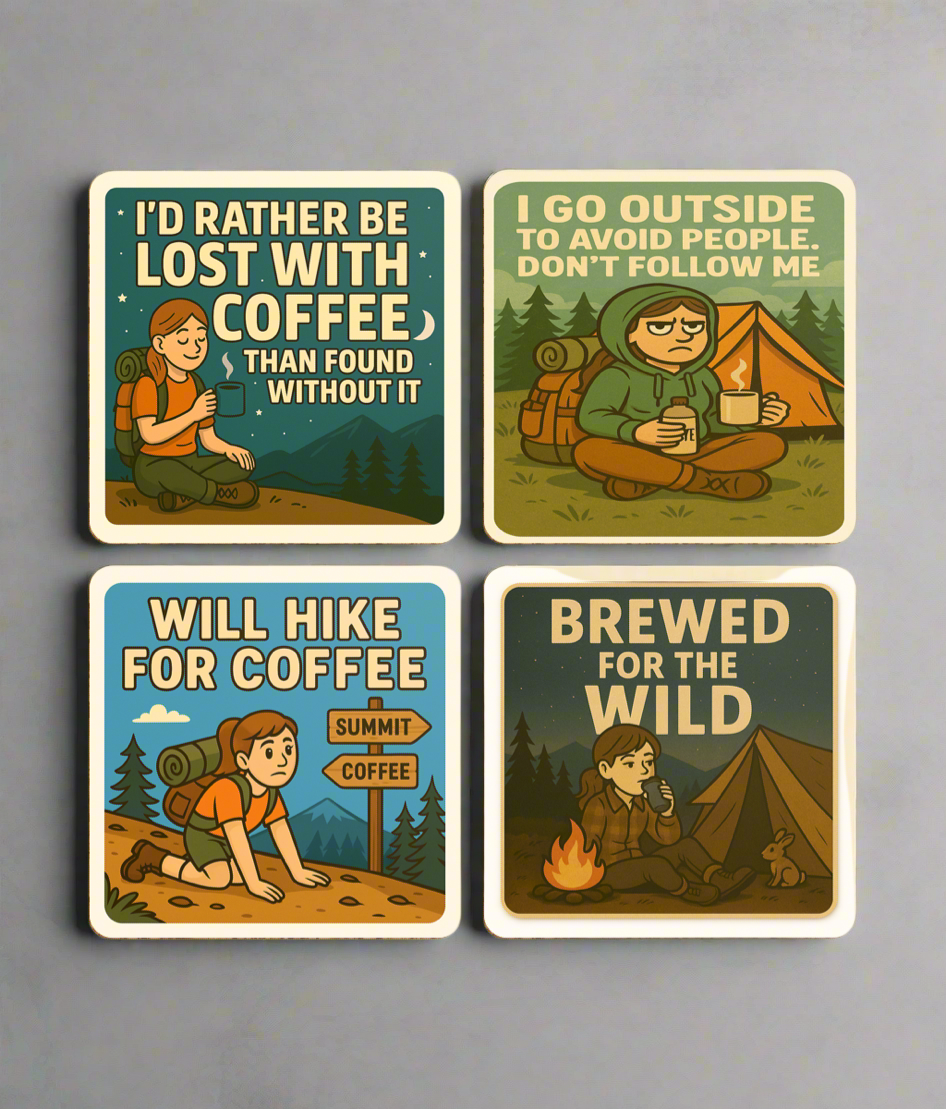 Grumpy Hiking - For Her - Grounds for Adventure Coasters