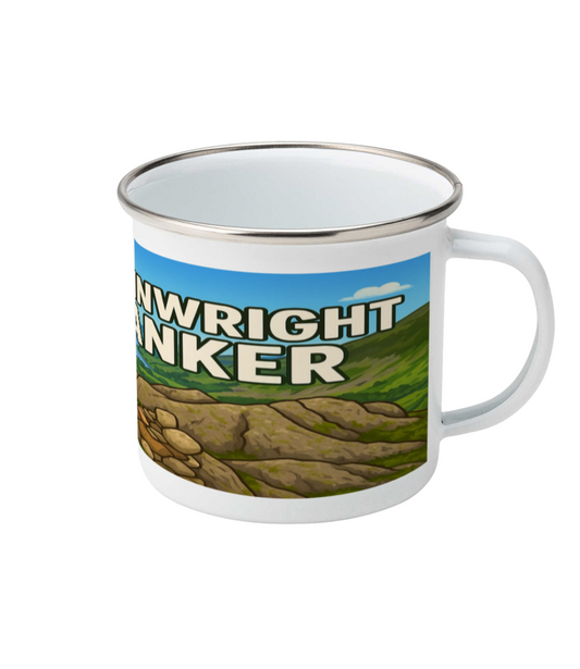 Wainwright Wanker Mug - Funny Hiking Gift for Him | Enamel Coffee Cup for Outdoor Lovers