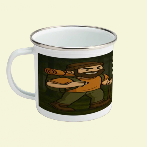 Never Mess with Someone Who Loves the Outdoors Enamel Mug for Him – Funny Camping & Hiking Gift