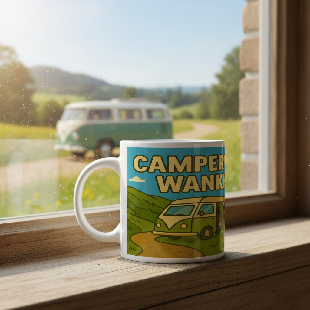 Ceramic Mug 11oz – Campervan Wanker for Her | Funny Camping Gift