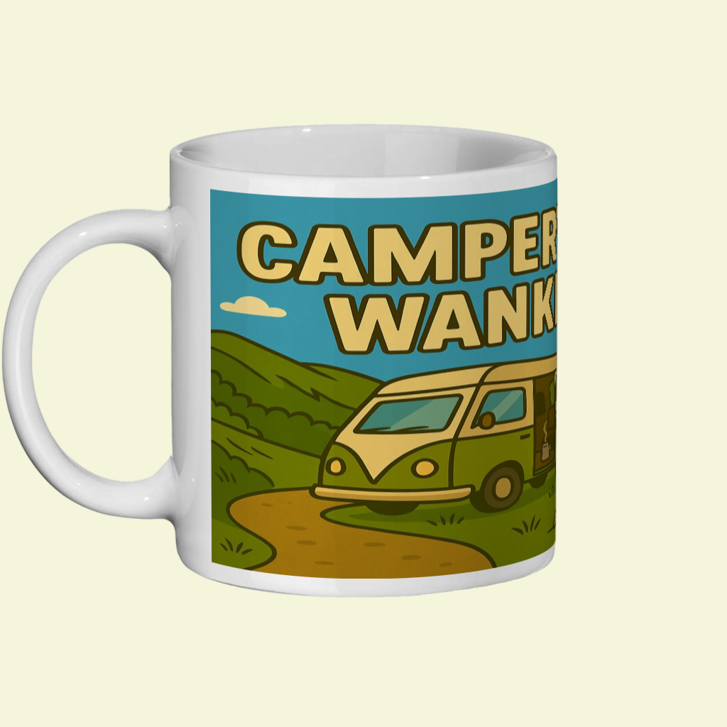 campervan wanker ceramic mug for her
