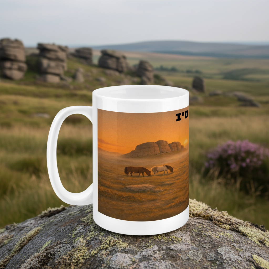 Ceramic Mug 15oz – I'd Rather Be on Dartmoor for Him | Hiking Gift