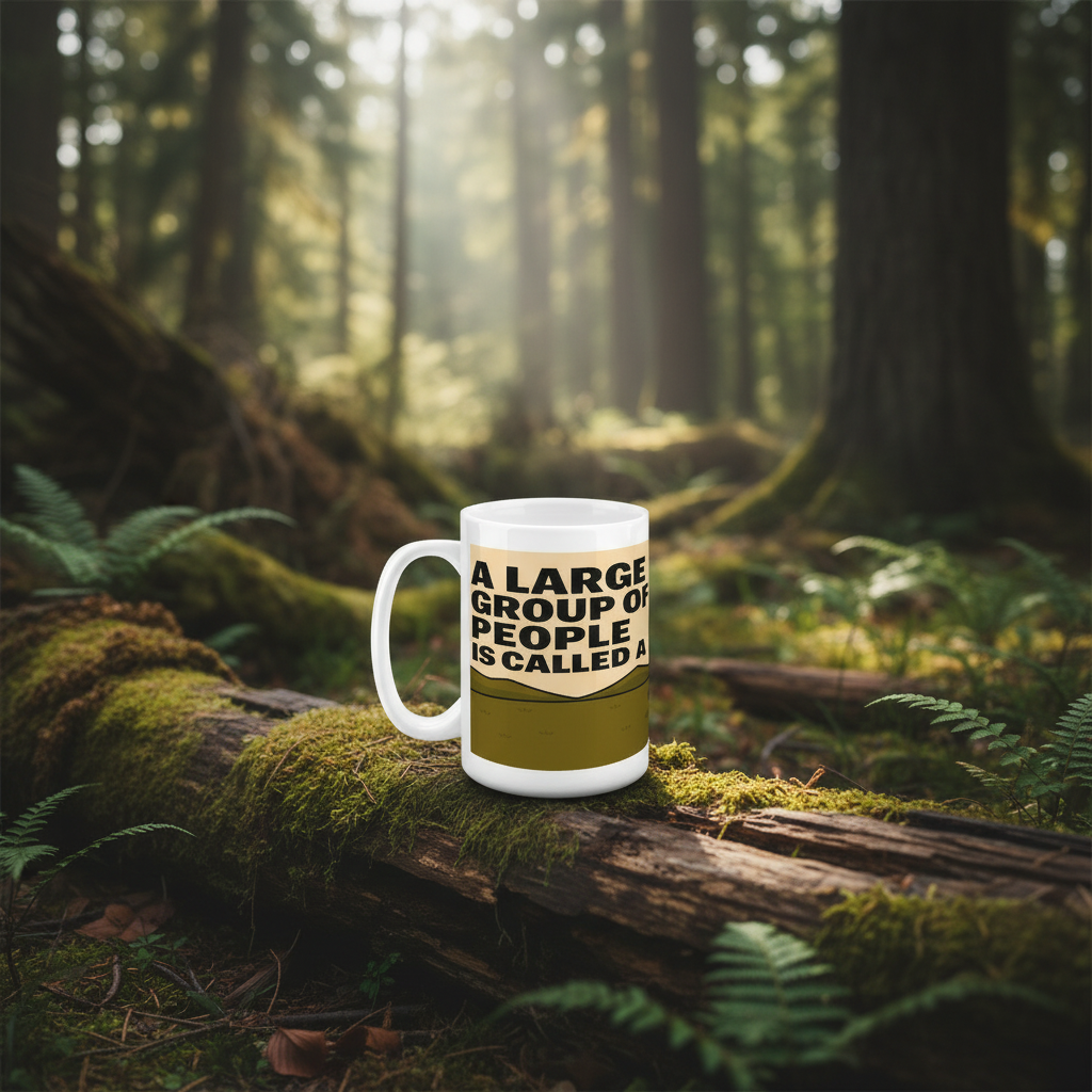 Ceramic Mug 15oz – A Large Group of People for Her | Funny Outdoors Gift