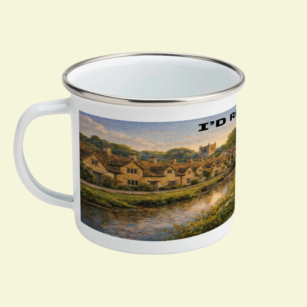 Enamel Mug 12oz – I'd Rather Be in the Cotswolds for Him | Camping Gift