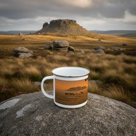 Enamel Mug 12oz – I'd Rather Be on Dartmoor for Her | Camping Gift
