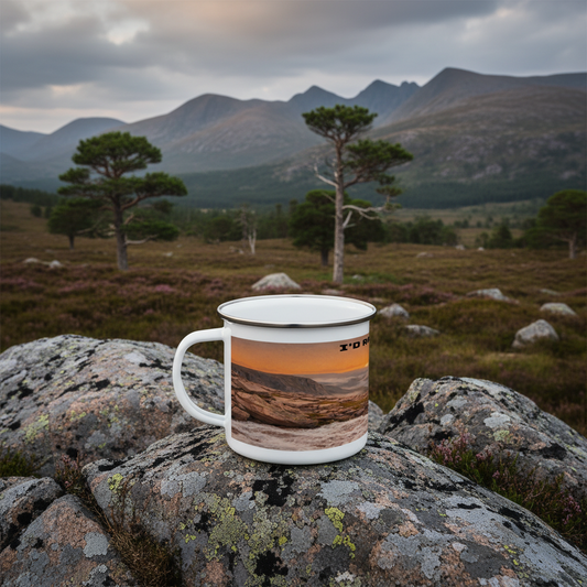 Enamel Mug 12oz – I'd Rather Be in the Cairngorms for Him | Camping Gift