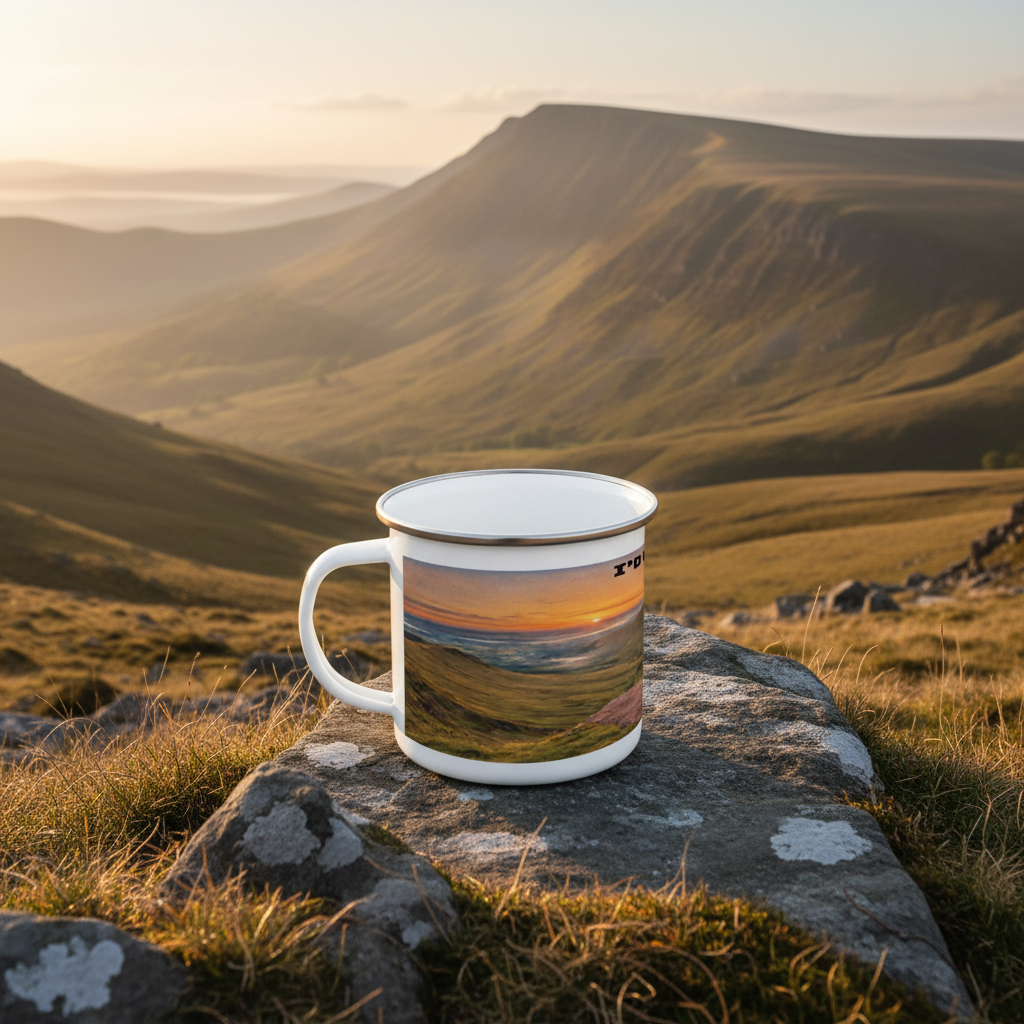Enamel Mug 12oz – I'd Rather Be in the Brecon Beacons for Her | Camping Gift