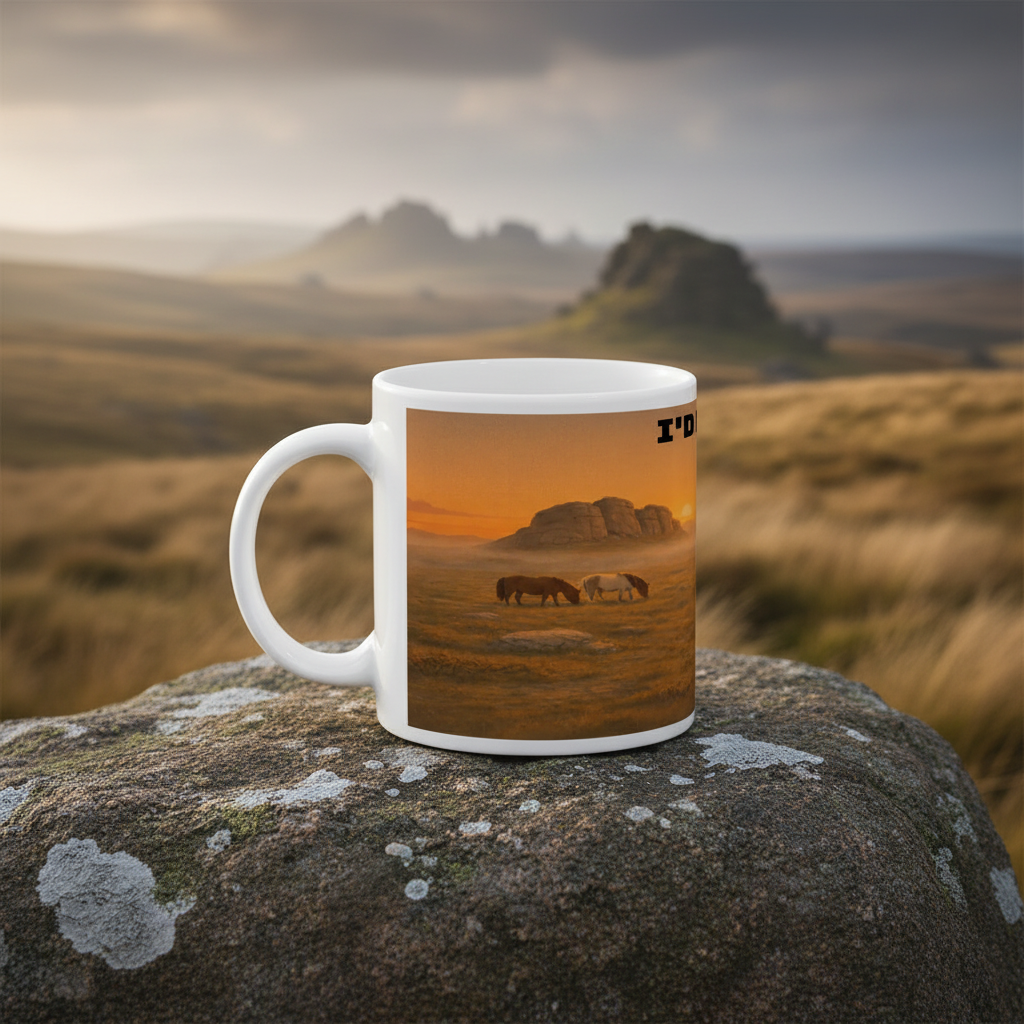 Ceramic Mug 11oz – I'd Rather Be on Dartmoor for Him | Hiking Gift