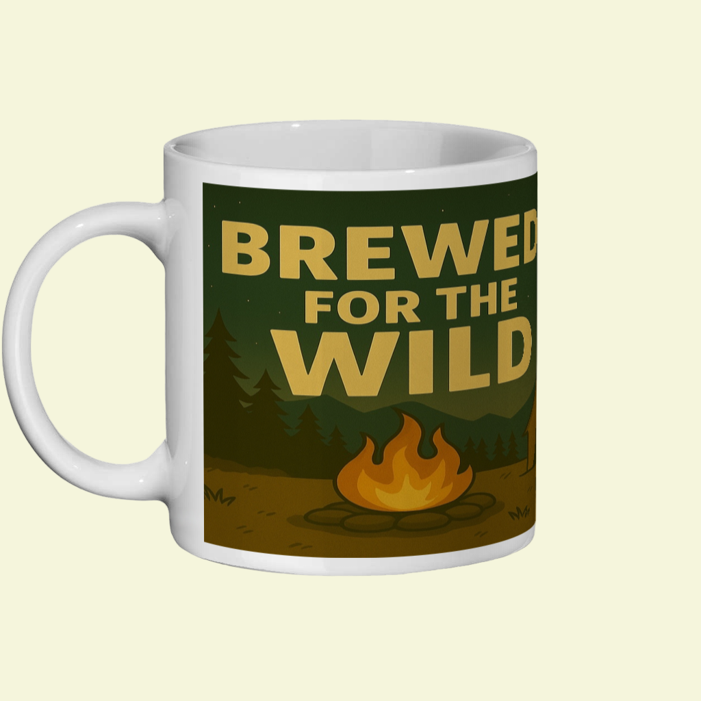 Ceramic Mug 11oz – Brewed for the Wild Night for Her | Funny Hiking Gift