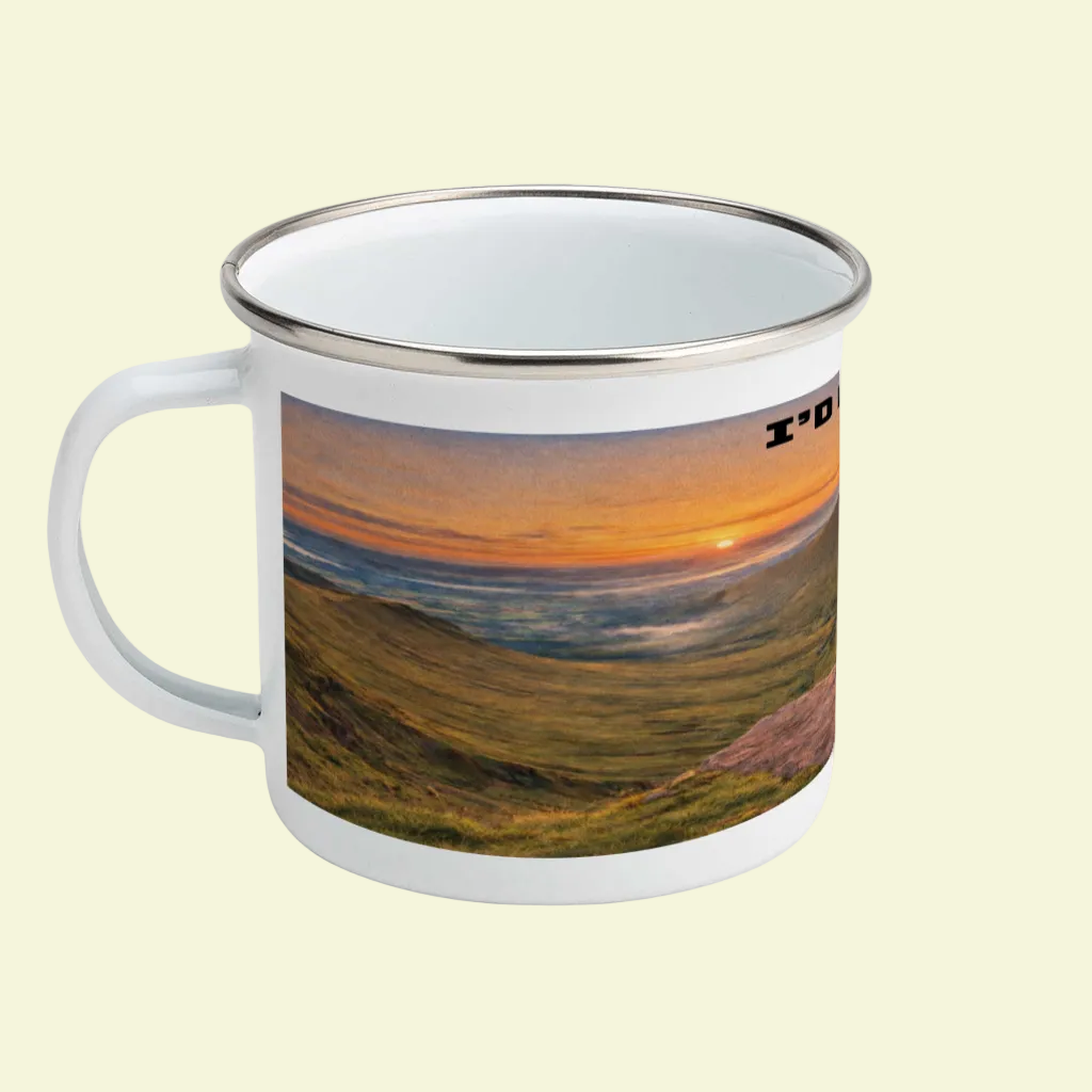 Enamel Mug 12oz – I'd Rather Be in the Brecon Beacons for Her | Camping Gift