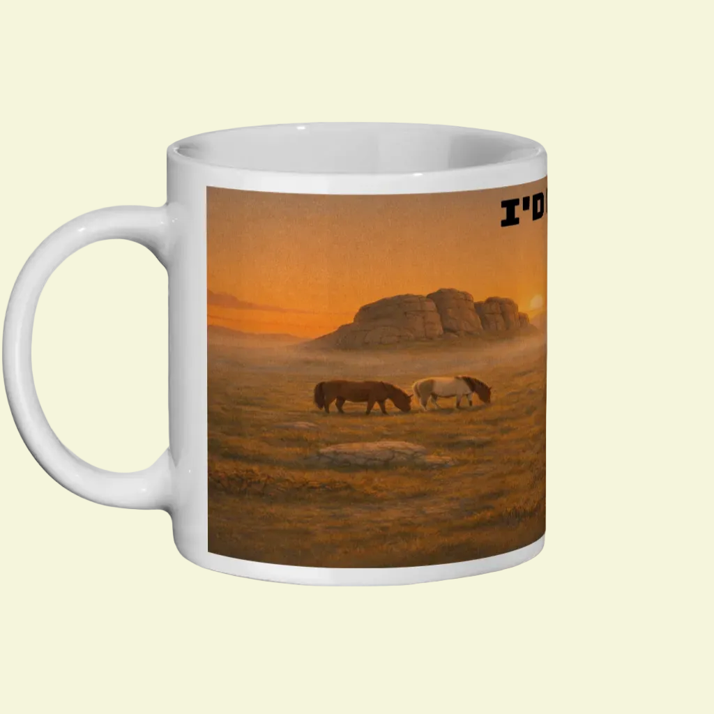 Ceramic Mug 11oz – I'd Rather Be on Dartmoor for Him | Hiking Gift