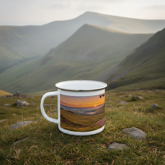 Enamel Mug 12oz – I'd Rather Be in the Brecon Beacons for Him | Camping Gift