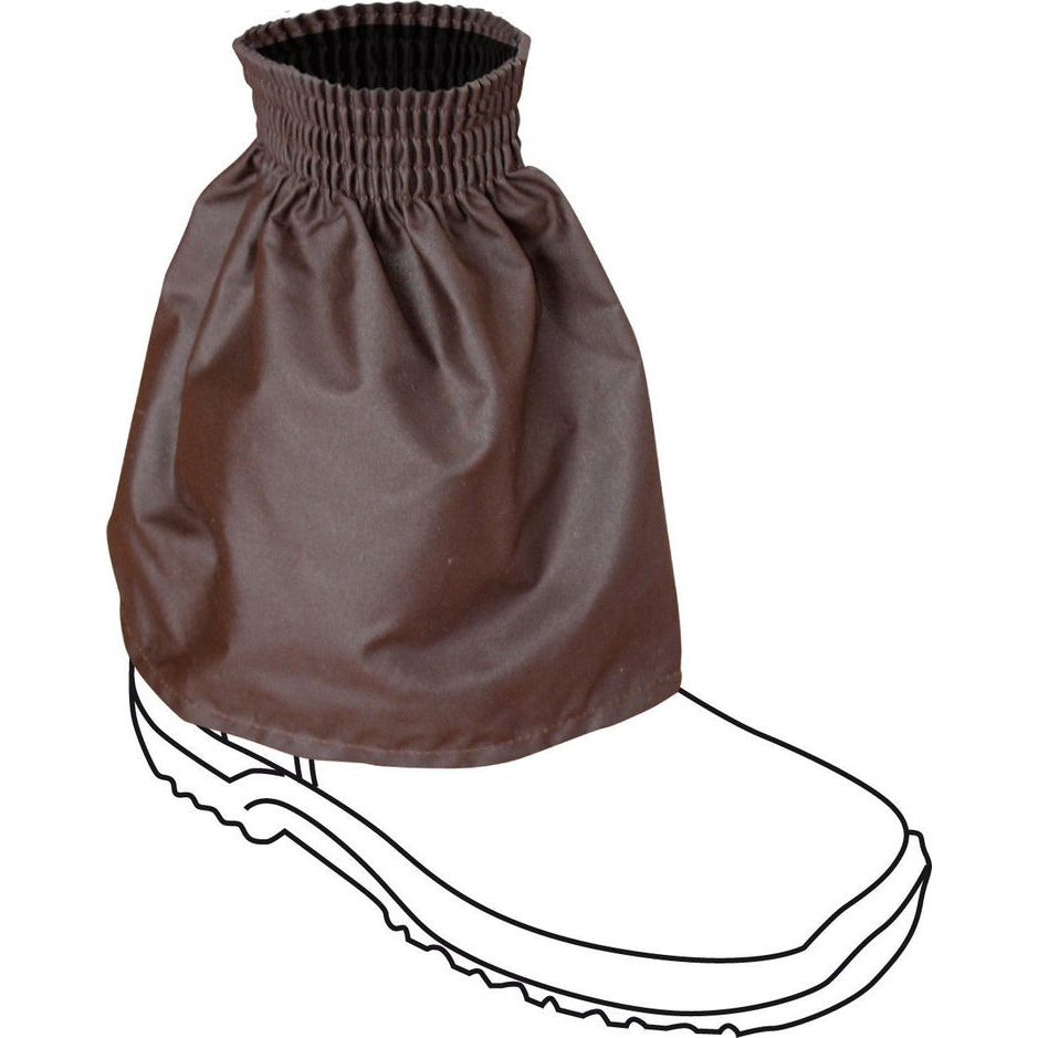 Brown boot gaiter on a white background