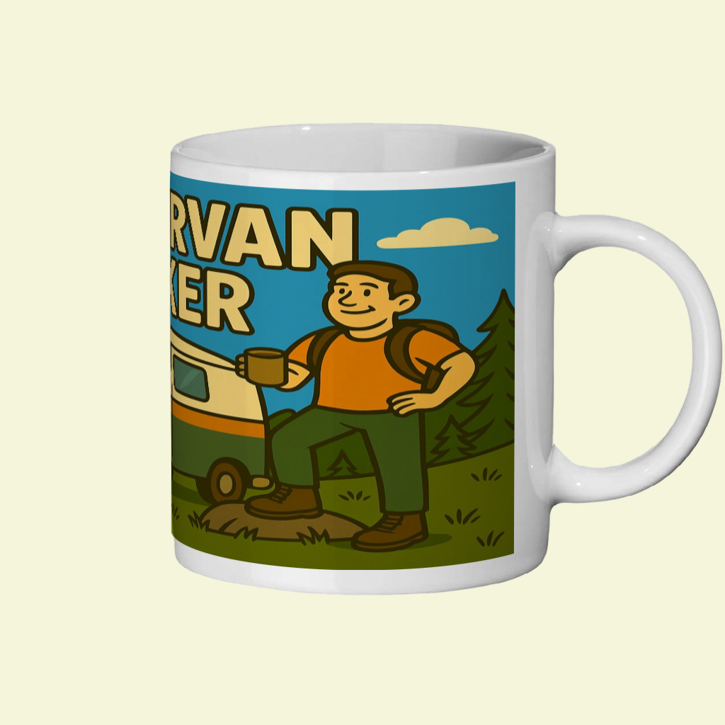 campervan wanker ceramic mug