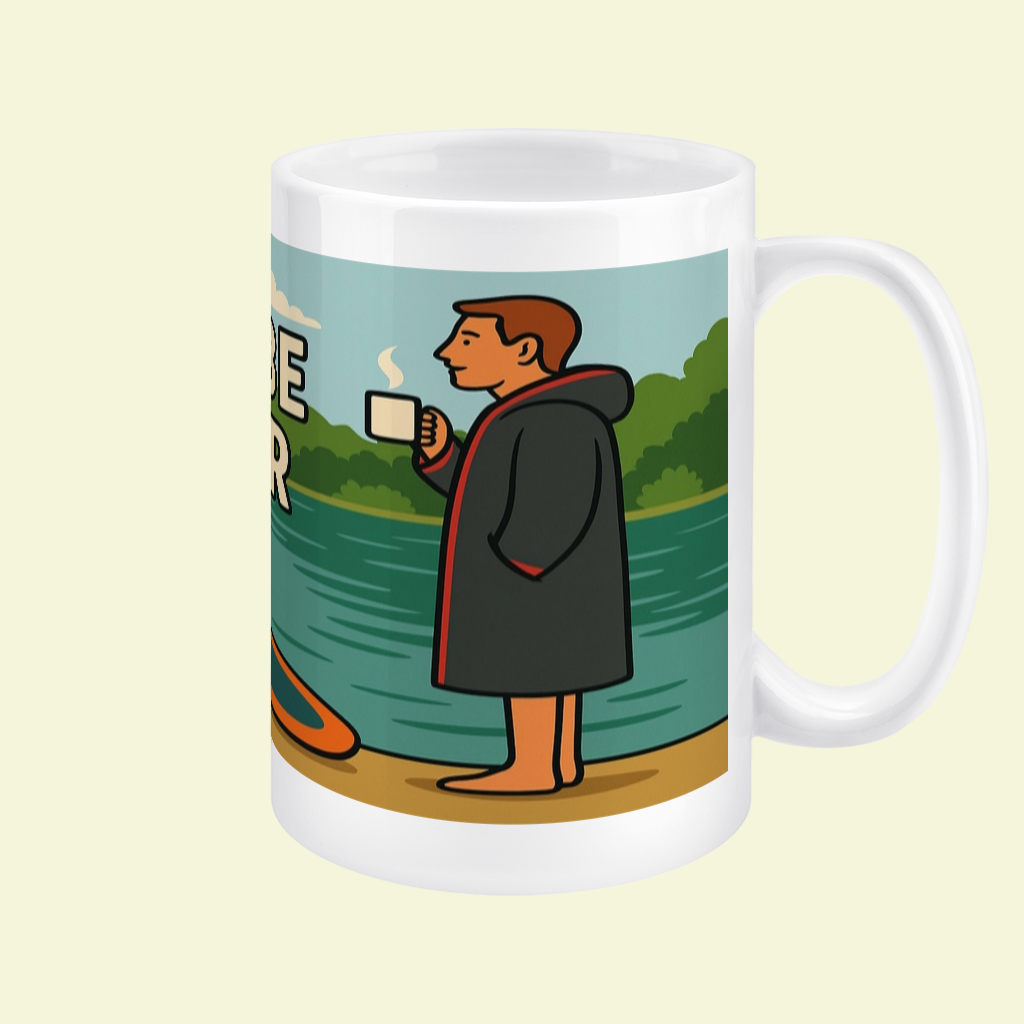 Ceramic Mug 15oz – Dryrobe Wanker for Him | Funny Outdoor Swim Gift
