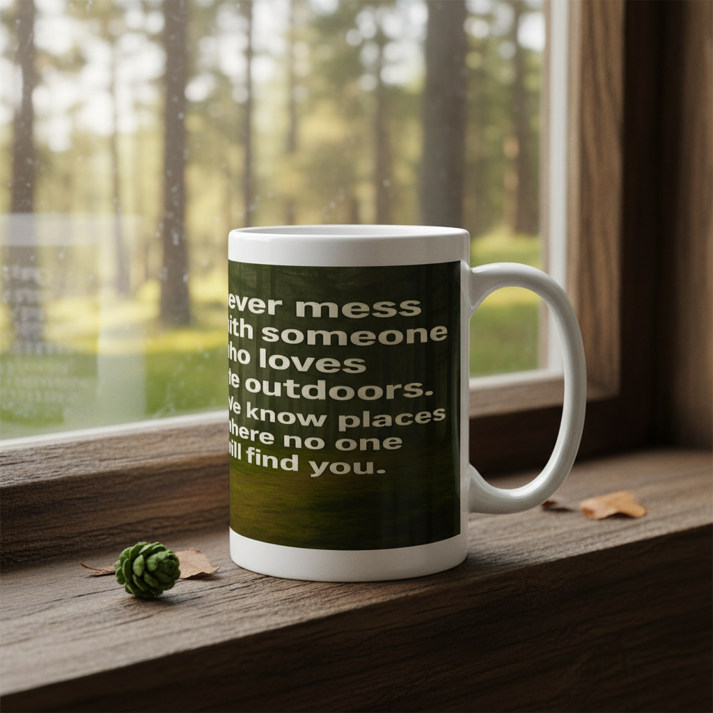Ceramic Mug 15oz – Never Mess With Outdoors Lover for Him | Gift