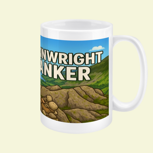 Wainwright Wanker Mug for Him – Funny Lake District Hiking Gift | 15oz Ceramic Mug
