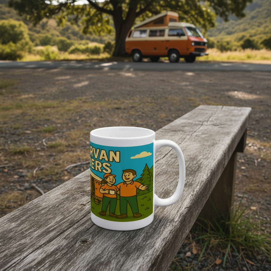 Ceramic Mug 15oz – Campervan Wankers Couple | Funny Camping Gift