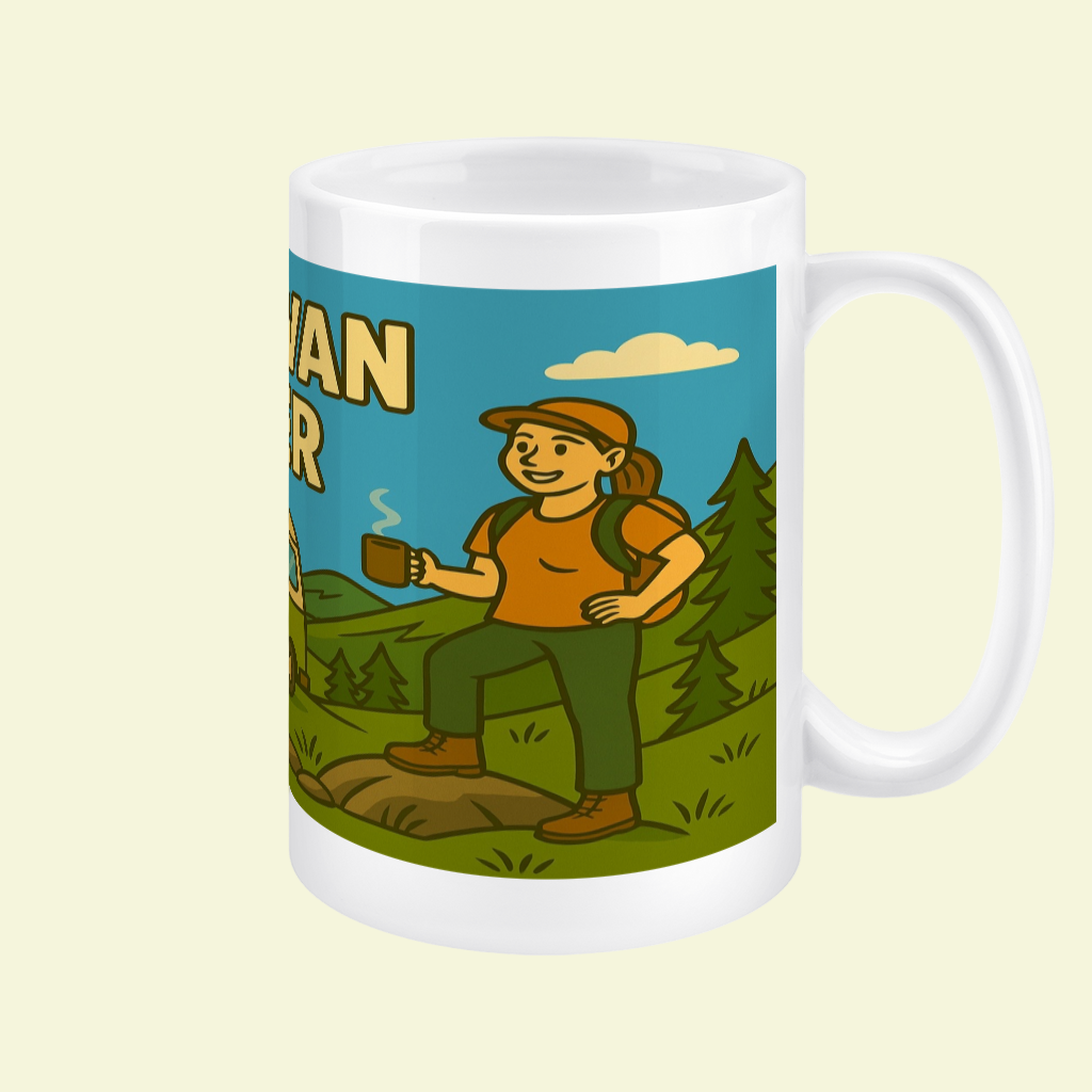 Ceramic Mug 15oz – Campervan Wanker for Her | Funny Camping Gift