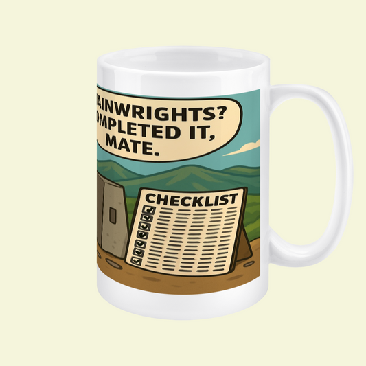 Wainwrights Completed It Mate Mug – Funny Hiking Gift for Him | 15oz Ceramic Mug