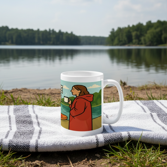 Dryrobe Wanker Mug for Her – Funny Outdoor Swim Gift | 15oz Ceramic Mug