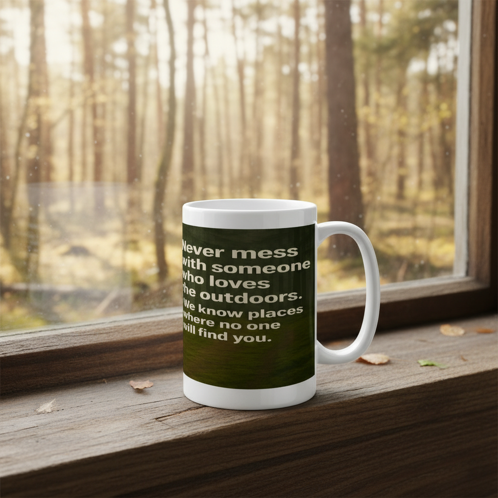 Ceramic Mug 15oz – Never Mess With Outdoors Lover for Her | Gift