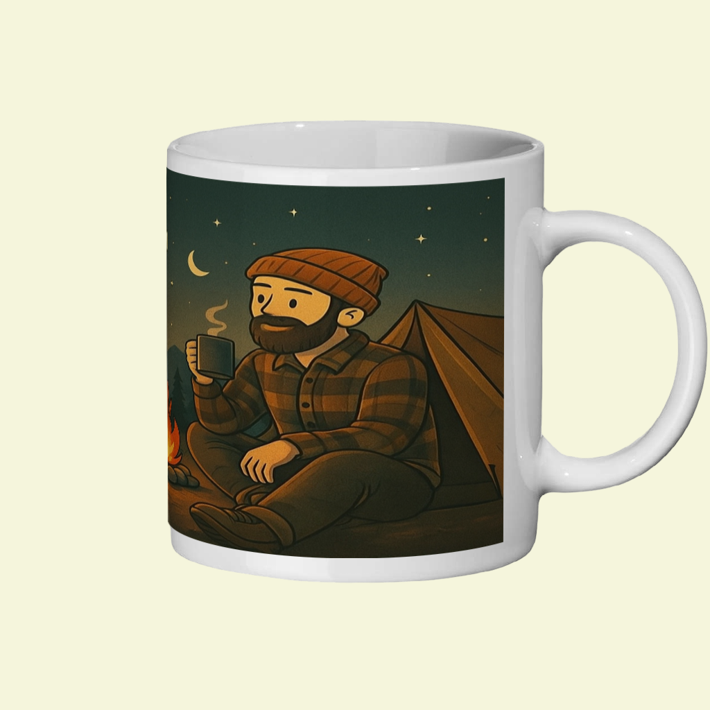 Ceramic Mug 11oz – Brewed for the Wild Night for Him | Funny Hiking Gift