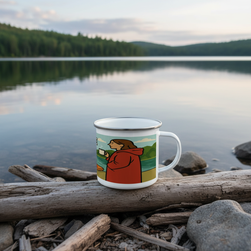 Enamel Mug 12oz – Dryrobe Wanker for Her | Wild Swimming Gift