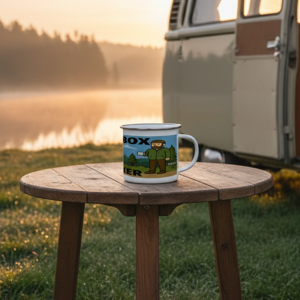 Enamel Mug 12oz – Tentbox Wanker for Him | Camping & Van Life Gift