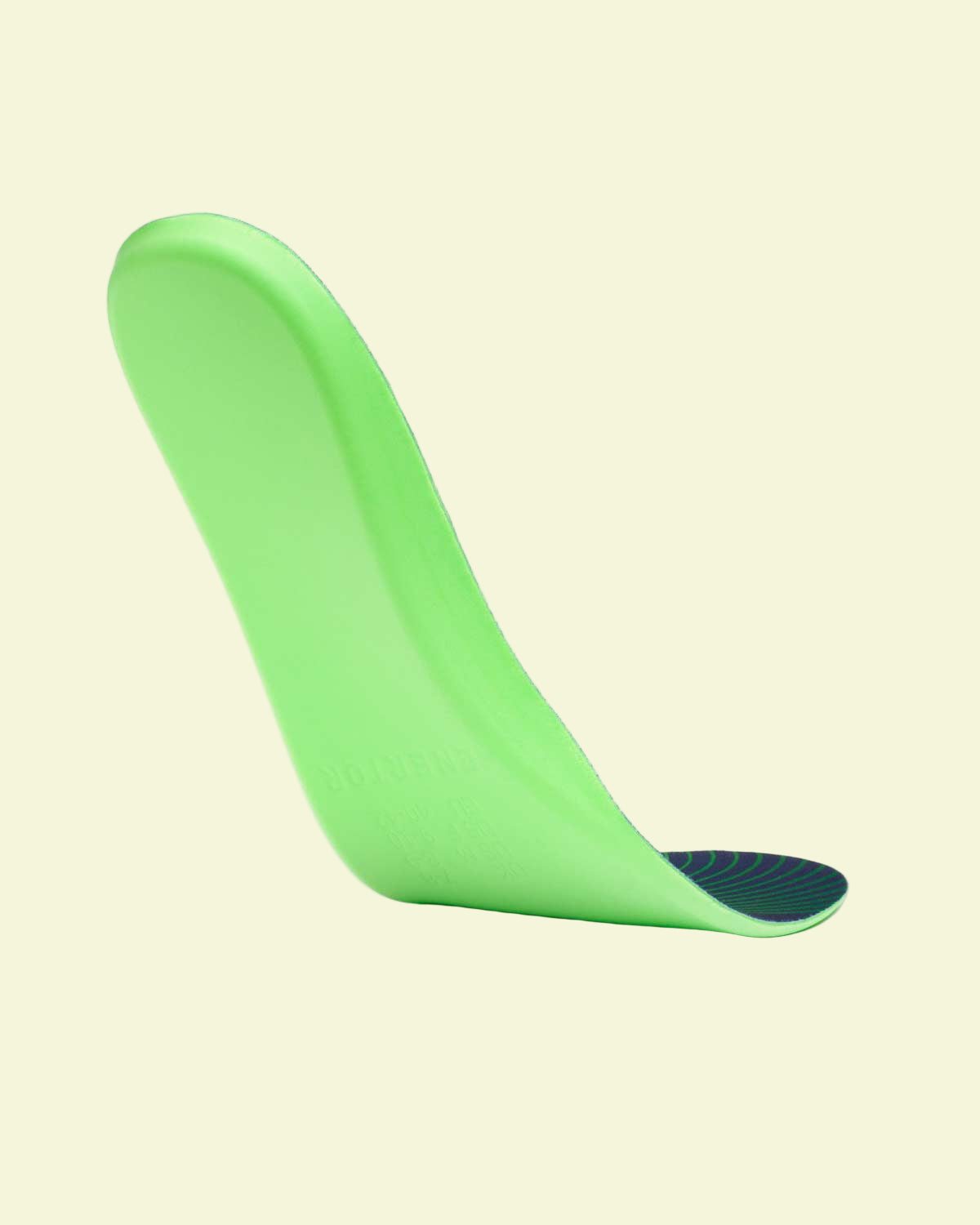 Green shoe sole on a white background