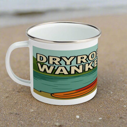 dryrobe wanker enamel mug for her
