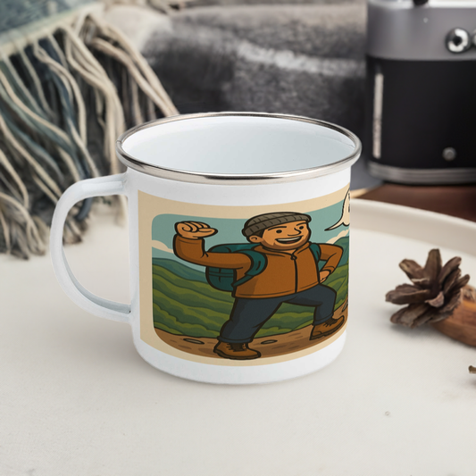 Wainwrights? Completed it,mate - Funny Hiking Gift for Him | Enamel Coffee Cup for Outdoor Lovers