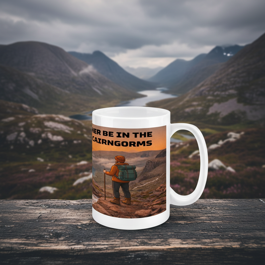 Ceramic Mug 15oz – I'd Rather Be in the Cairngorms for Him | Hiking Gift