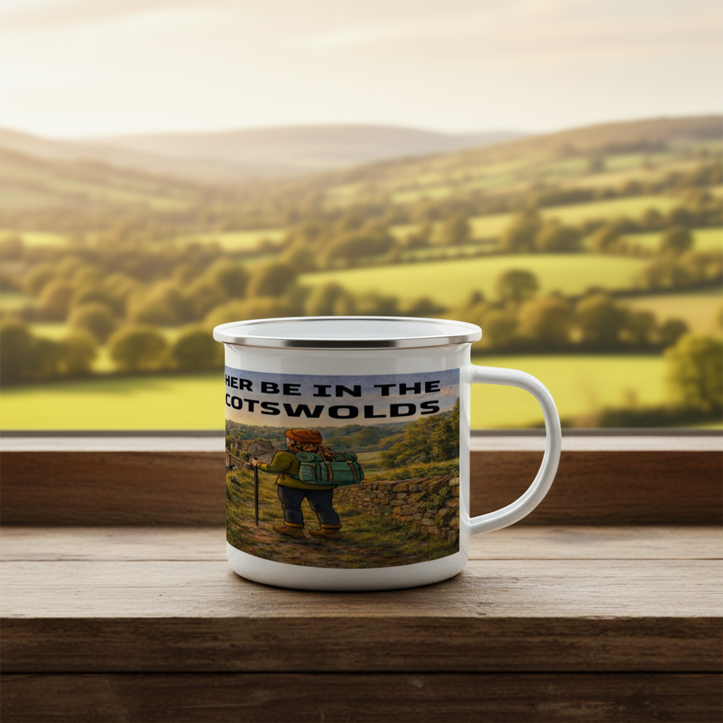 Enamel Mug 12oz – I'd Rather Be in the Cotswolds for Her | Camping Gift