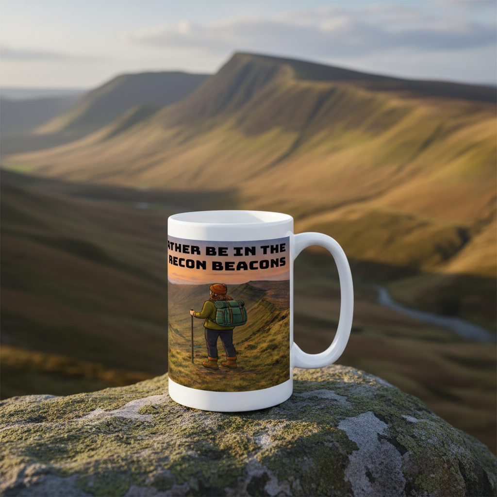 Ceramic Mug 15oz – I'd Rather Be in the Brecon Beacons for Her | Hiking Gift