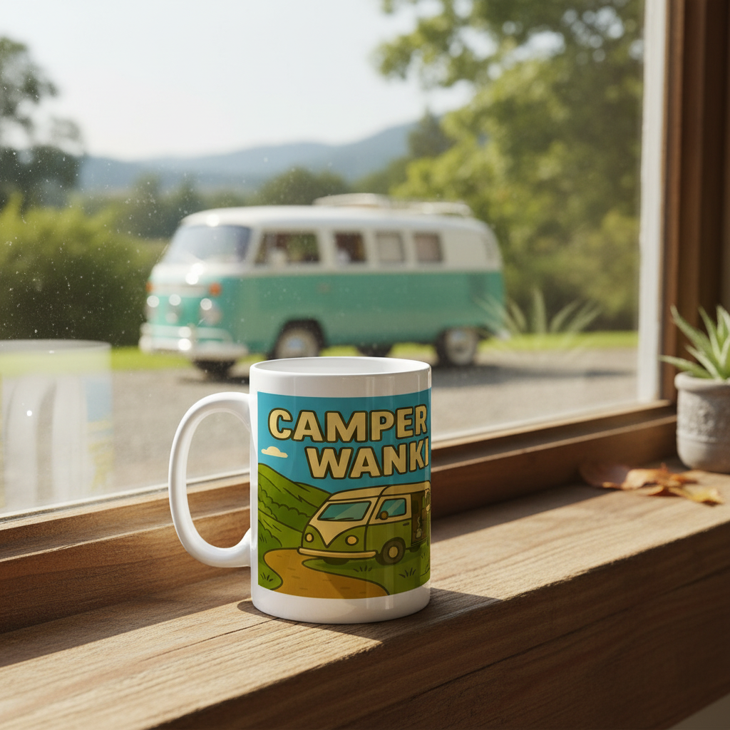 Ceramic Mug 15oz – Campervan Wanker for Her | Funny Camping Gift