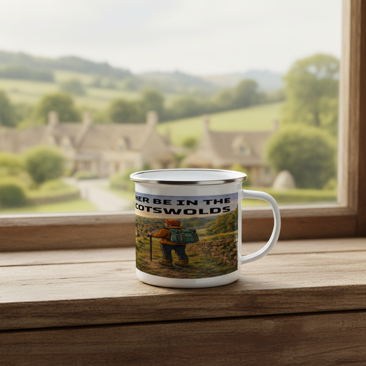 Enamel Mug 12oz – I'd Rather Be in the Cotswolds for Him | Camping Gift